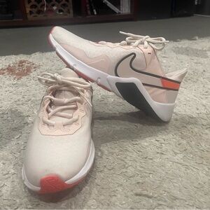 Nike Women's Cream and Coral Athletic Shoes